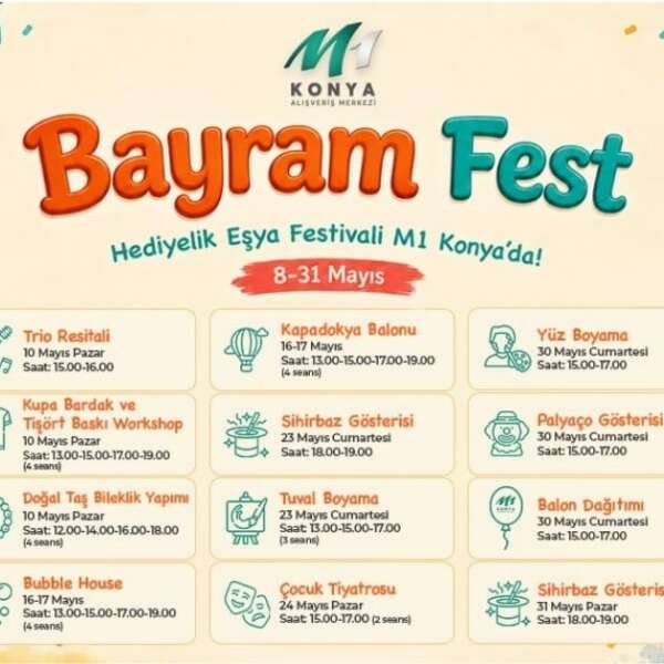 M1 Konya’da “Bayram Fest” Başladı