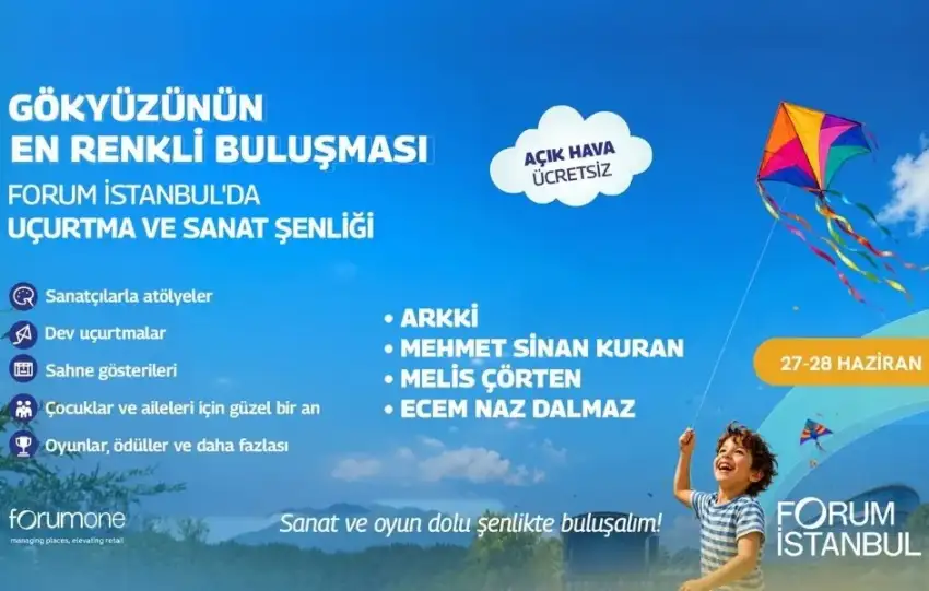 Forum Istanbulda ucurtma ve sanat senligi ile renkli bir okul kapanisi