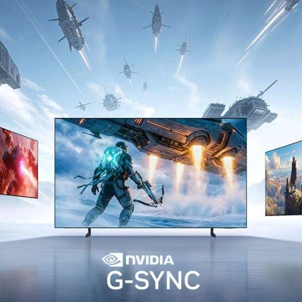 Home 55 Samsung 2026 OLED TV ve Monitörlerinde NVIDIA® G-SYNC® uyumuyla akıcı oyun performansı