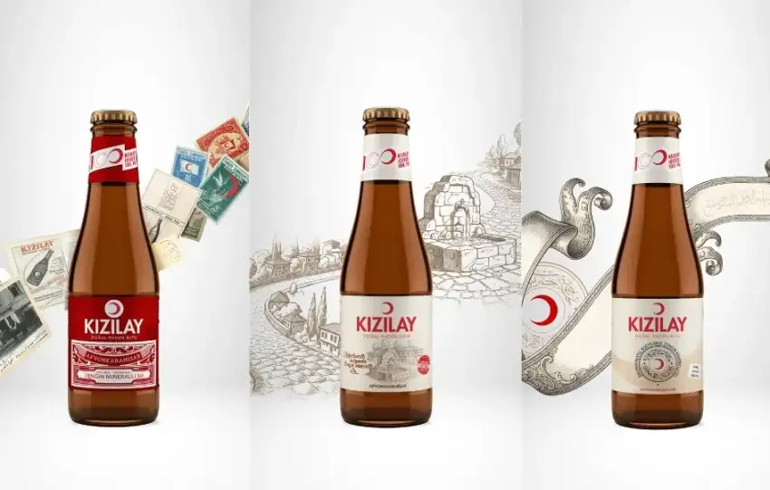 Kizilay Maden Suyundan 100. Yila Ozel Nostalji Sise Serisi
