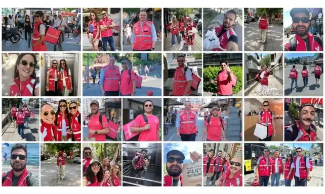 Yemeksepeti calisanlari Yaya Kurye Deneyiminde 79 kilometre yurudu