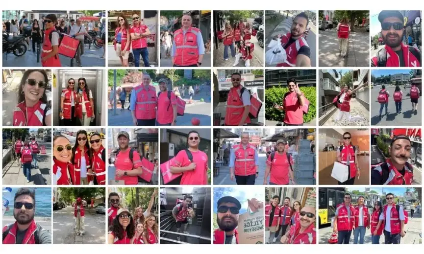 Yemeksepeti calisanlari Yaya Kurye Deneyiminde 79 kilometre yurudu