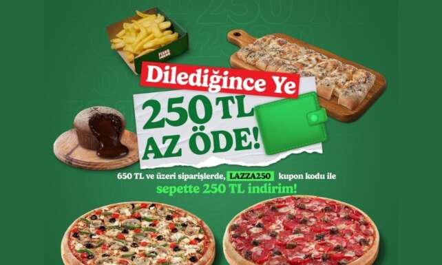 LAZZA250 koduyla 250 TL indirim