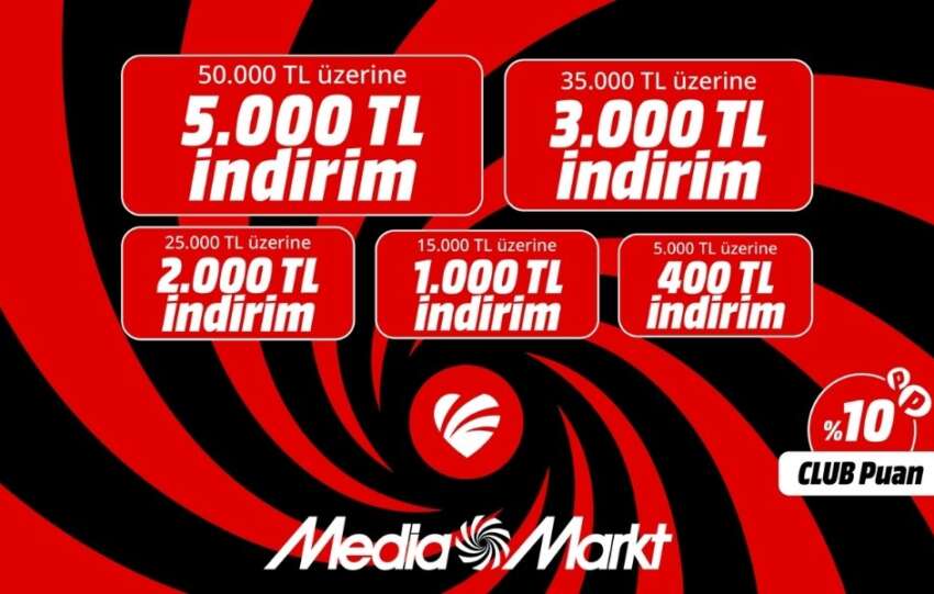 MediaMarkttan Sepet Kampanyasi ile sepette 5.000 TLye varan indirim firsati