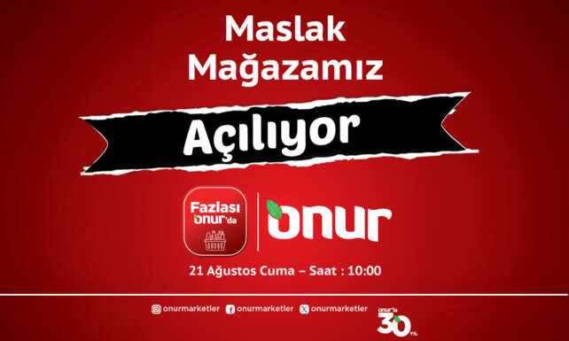 Onur Market yeni subesiyle Istanbul Maslakta hizmete aciliyor