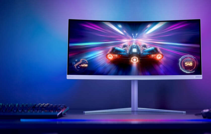 34 inc ultra genis kavisli Philips Evnia 34M2C5601QA monitor ile oyun deneyimi genisliyor