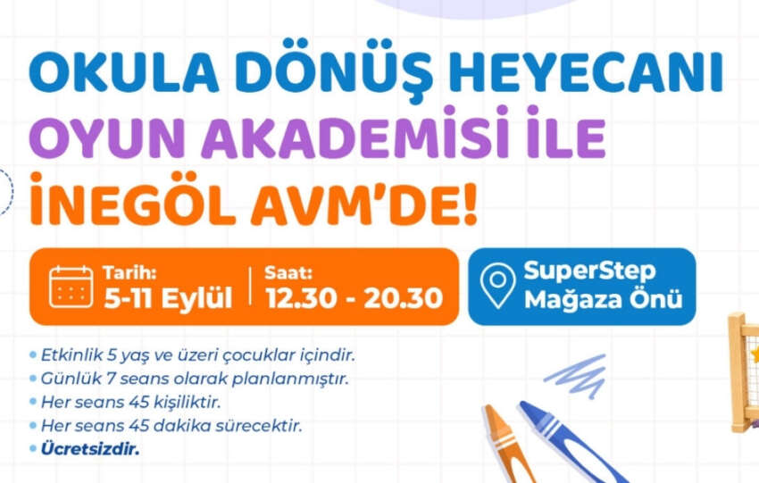 Inegol AVMde okula donus heyecani