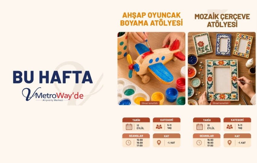 V Metrowayde hafta sonu cocuk atolyeleri devam ediyor