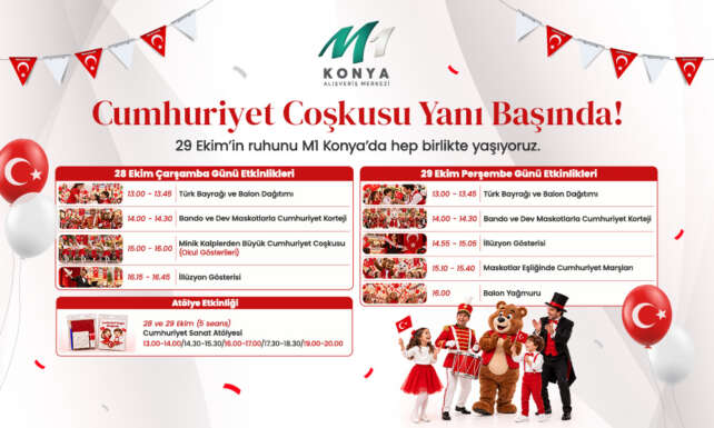 M1 Konya AVMden cumhuriyetin 103. yilina ozel coskulu kutlama 1