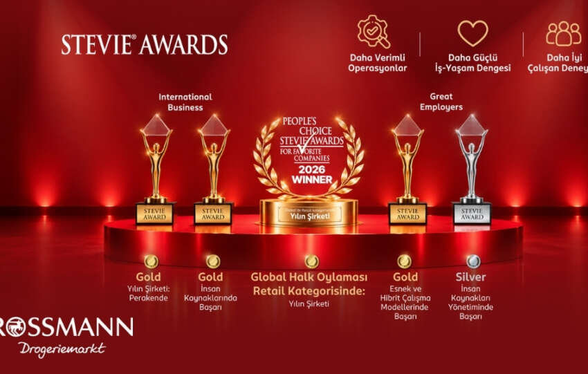 Rossmann Turkiyeye Stevie Awards 2026dan 5 odul birden